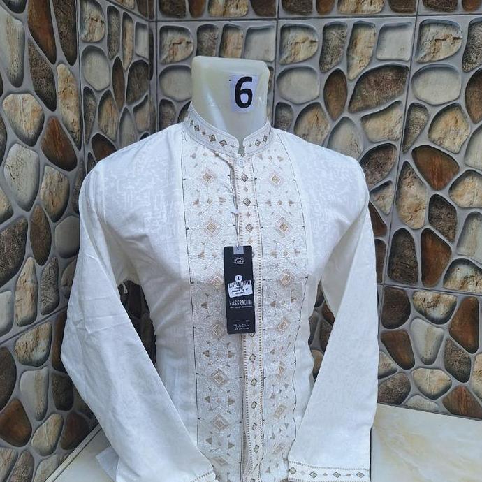 BAJU KOKO MEWAH HASGRADINI JAGUAR LENGAN PANJANG bordir warna Muslim Motif Dewasa