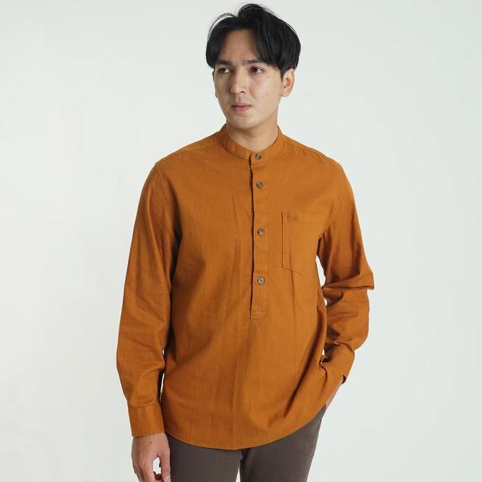 MGee Kemeja Koko Brown Mgee Baju Koko Terbaru Autus C057