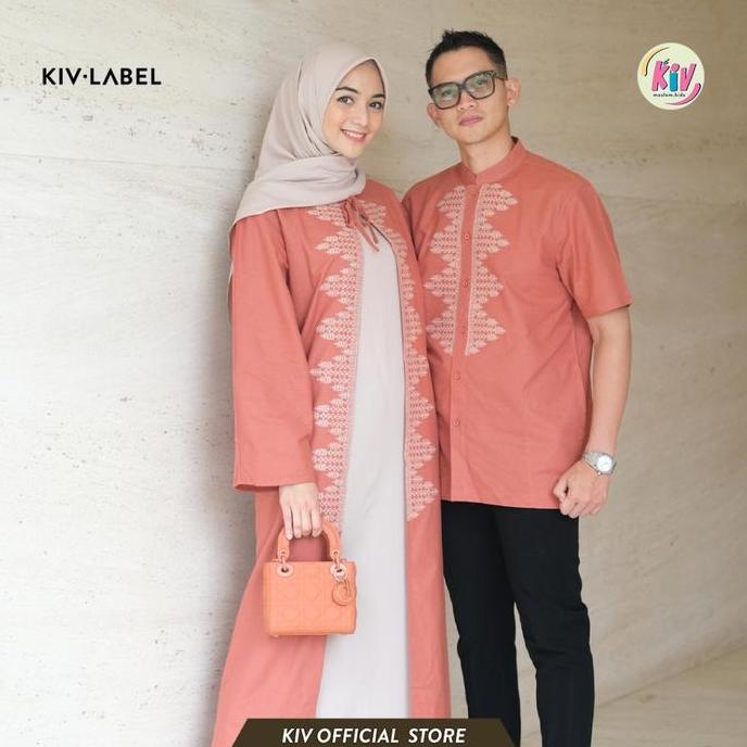 KIV Sarimbit Denim Gayatri Series Lebaran Baju Muslim Raya Keluarga Family Set Couple Gamis Pasangan