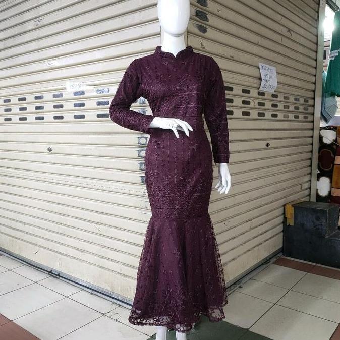 GAMIS DUYUNG MUTIARA / GAMIS PESTA WANITA /DRES BROKAT