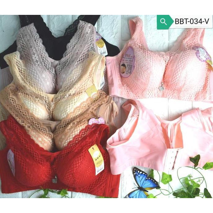 Yuksist- Bra Full Coverage Cup Besar Bh Wanita Cup C Penutup Samping Lebar Berkawat Busa Tipis  Kait