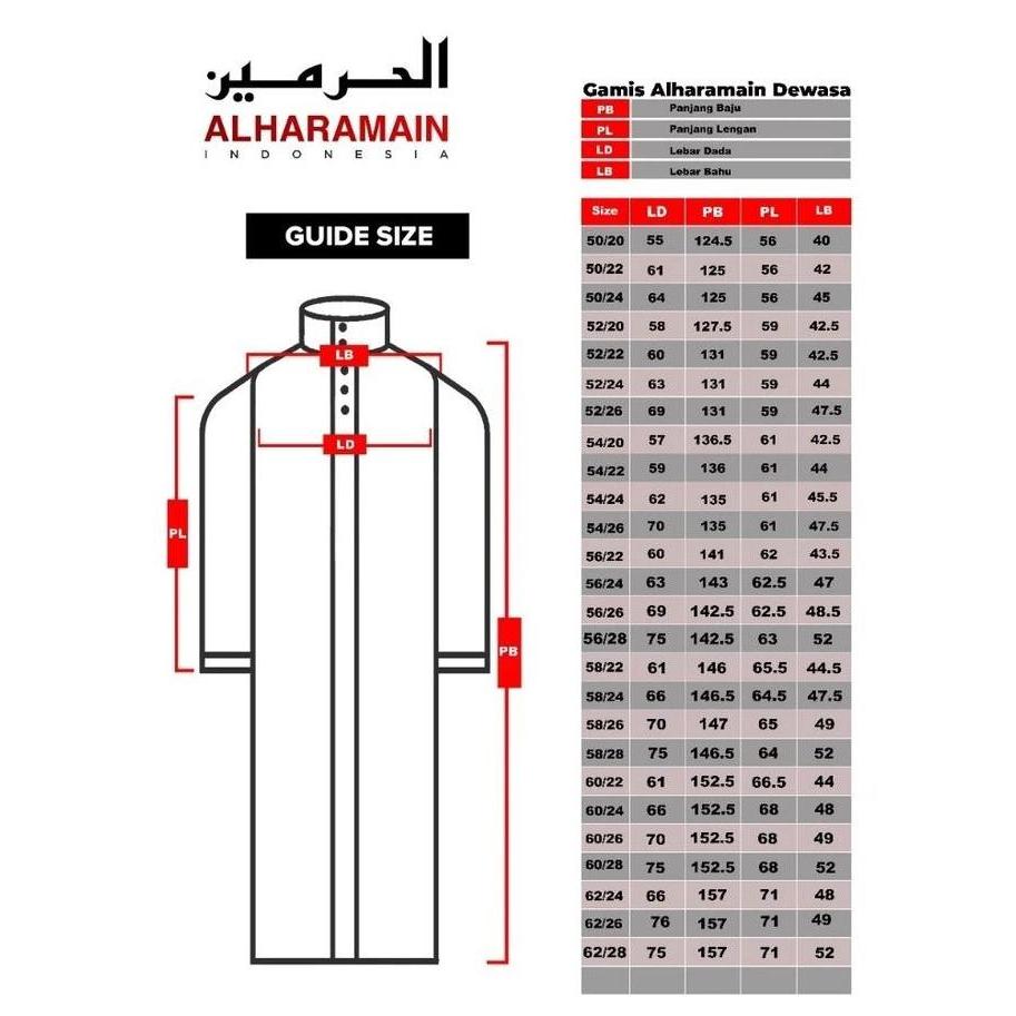 AL Haramain Jubah Remaja Dewasa Premium Polyester (09) Warna Lengkap Kancing Kotak / Bulat | Non Man