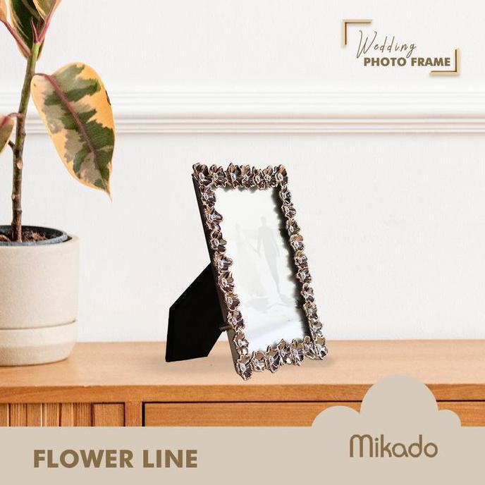 Photo Frame 4R Wedding / Frame Foto Couple / Frame Foto Flower Line PT