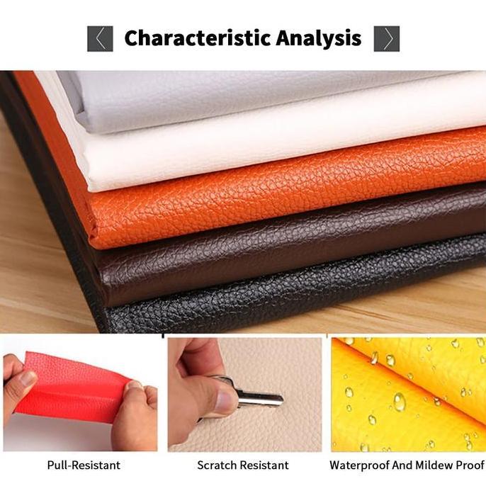 Stiker Kulit Sintetis Tambal Sofa Kursi Jok Mobil Jok Motor Waterproof