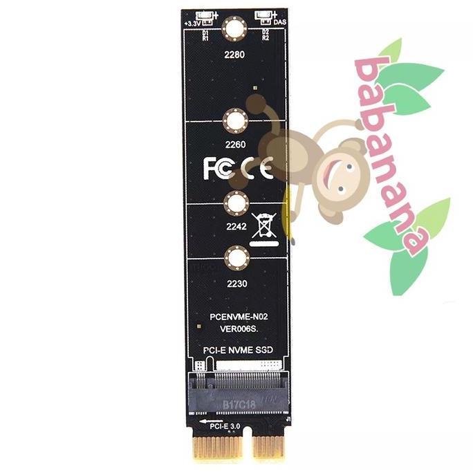Saverain- Pcie 1X To Nvme Adapter Converter Ssd Pcie-E Pci Express X1 Pc