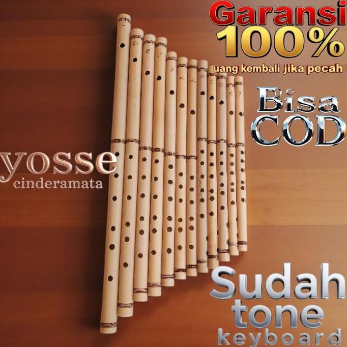 Suling Dangdut 1 Set Suling Bambu 1 Set Isi 12 Biji Nada Akurat Tune Keyboard Packing Cantik Rapi Ku