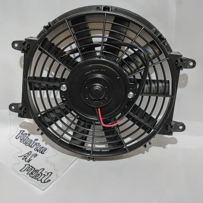 Promo Motor Extra Ekstra Fan Condensor Ac Mobil Universal 10Inchi 24volt Diskon