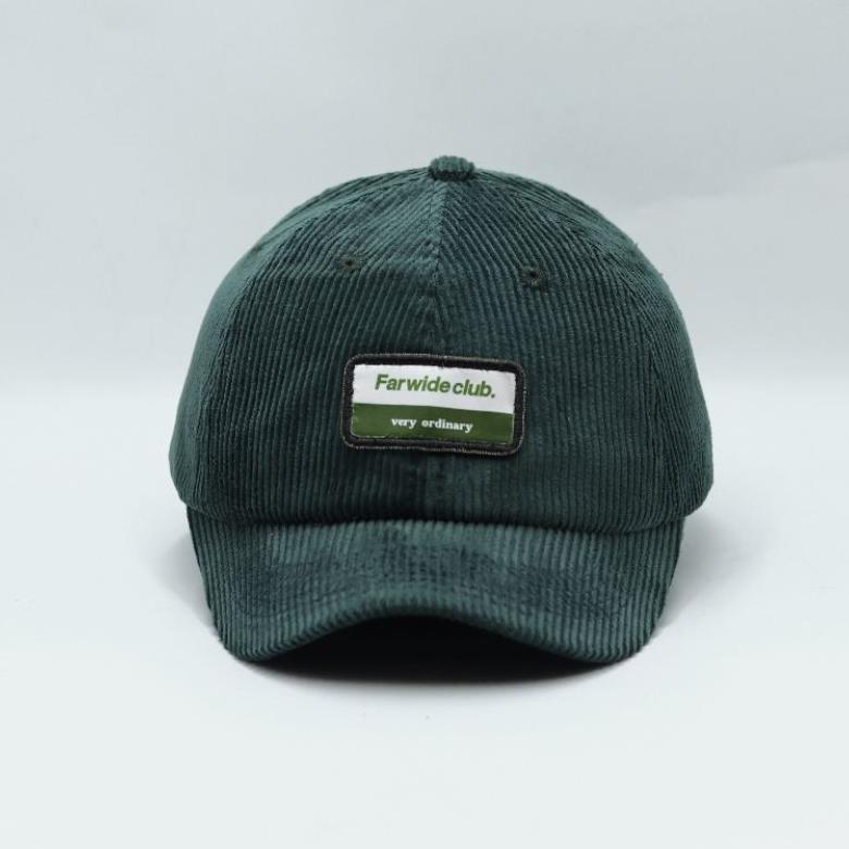 DISKON FARWIDE  - TOPI SIXPANEL CORDUROY LIDAH PENDEK