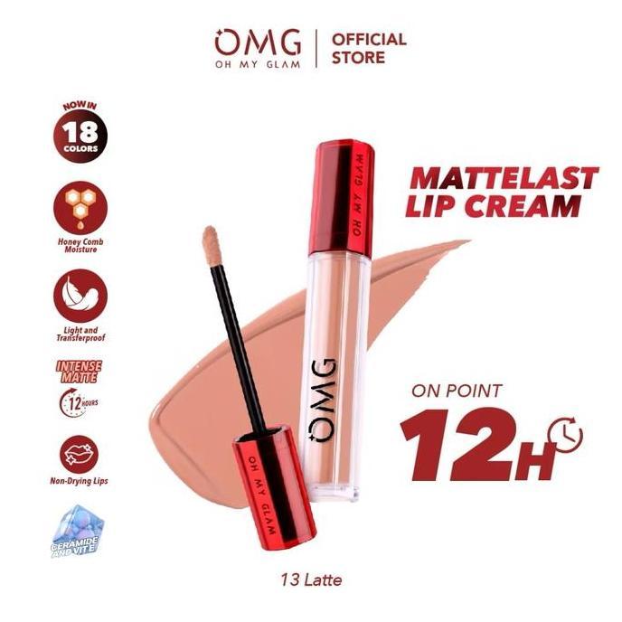 Lansungkirim- Omg Oh My Glam Matte Kiss Lip Cream Coffee Edition Indonesia / 3.5G / Transferproof Ma