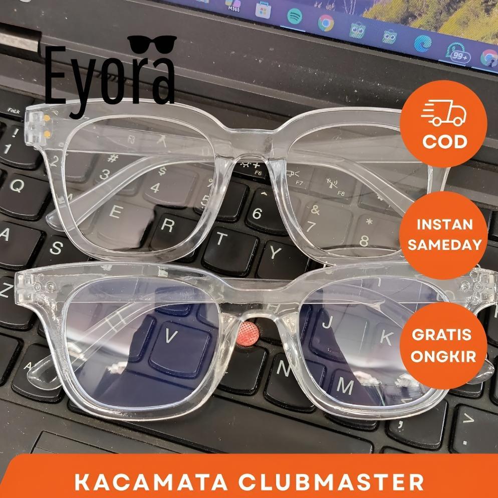 DISKON KACAMATA BENING TRANSPARAN CLEAR TEBAL UV PROTECTION MODEL VINCENT ROMPIES UNISEX FASHION