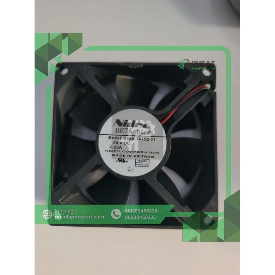 Amanbanget- 80Mm Fan Nidec D08A-24Ts2 8025 24V 0.23A 8Cm Two Line Drive Cooling Fa
