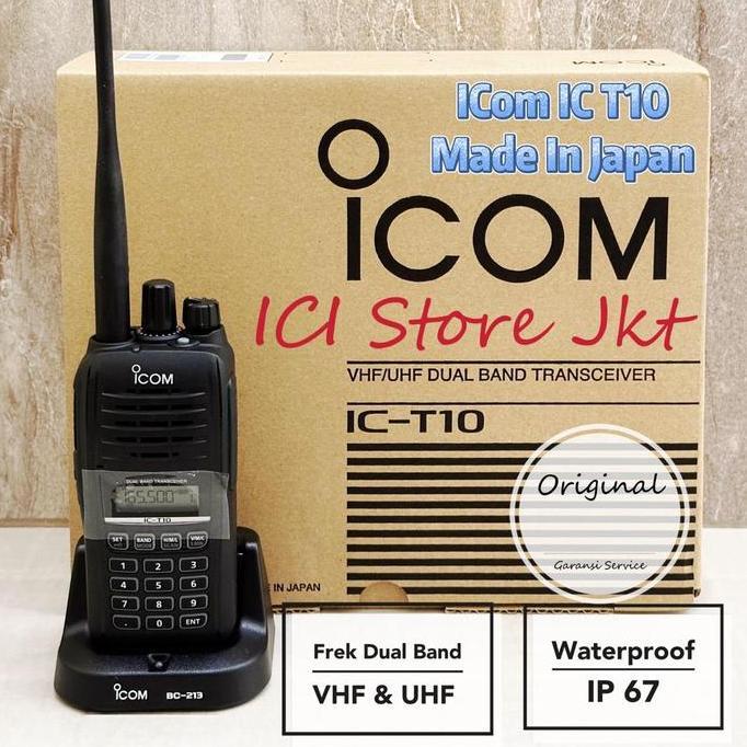HT ICom IC T10 / HT Icom T 10 / HT Icom Dual band Walkie Talkie terlaris
