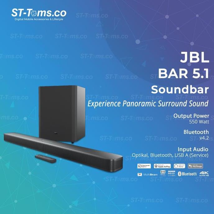 JBL Bar 5.1 Surround Immersive Soundbar Multibeam Sound Technology terlaris