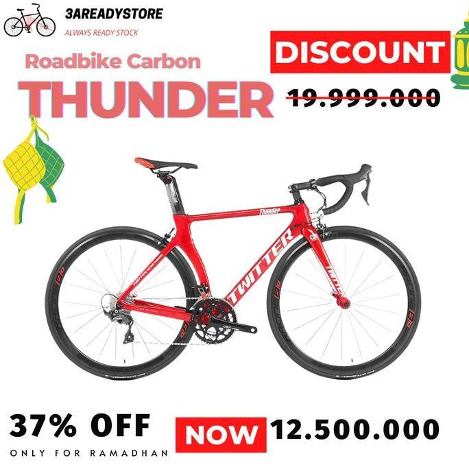 Sepeda Roadbike Full Carbon TWITTER Thunder RETROSPEC 22 Speed terlaris