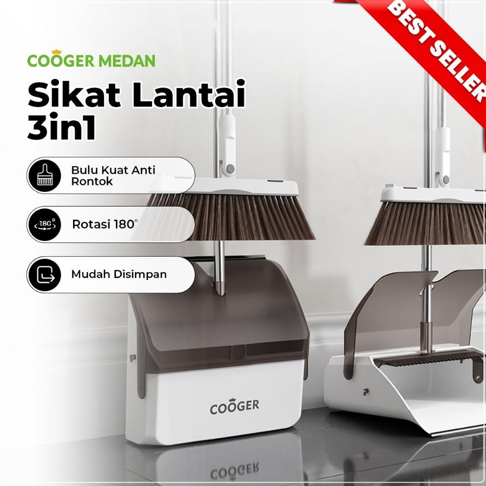 [CUP] COOGER MEDAN Sapu Pengki Set Premium - Menyapu Rumah Praktis Kapasitas Besar Model Terbaru - L