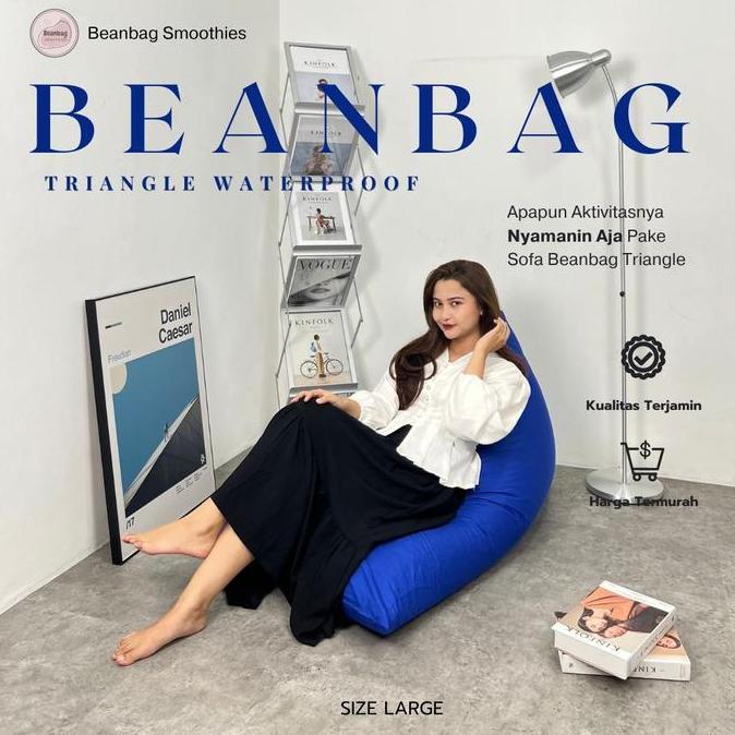 Bean Bag Plus Isi Murah Waterproof Warna Solid Kain Polyester Import