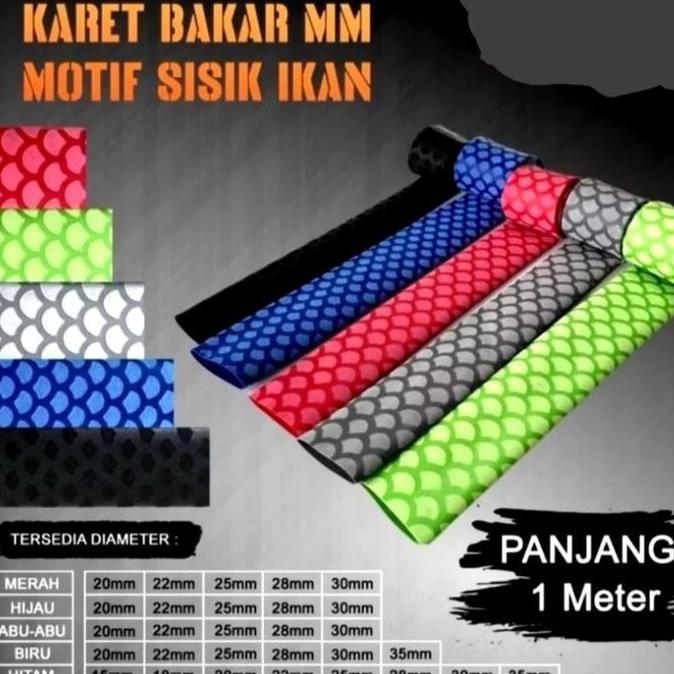 Lansungkirim- Grip Bakar | Karet Bakar Motif X / Sisik Ikan 100 Cm