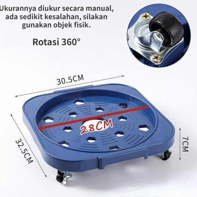 360 Rotasi Bantalan Rak Tabung Gas Braket Tabung Gas Dasar Tabung Gas Baki Pot Bunga Tempat Ember/Da