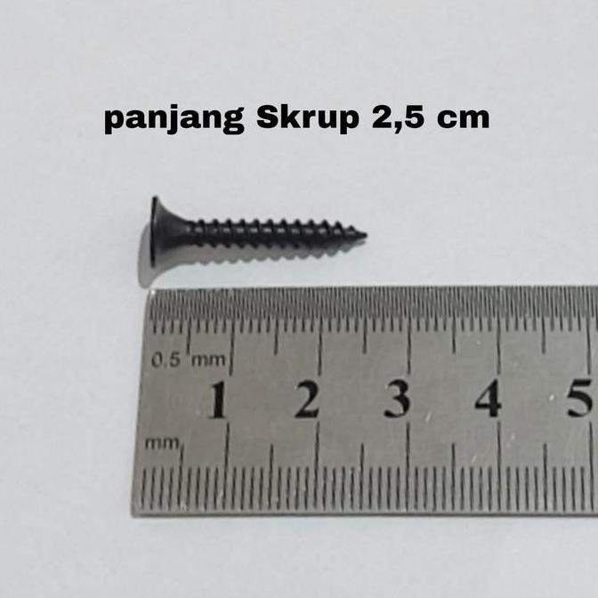 Yukbisa- Fisher Gypsum + Skrup Hitam 6 X 1" (2,5 Cm) Tajam & Kuat  (Isi 100 Pcs) -Harga Per Pack