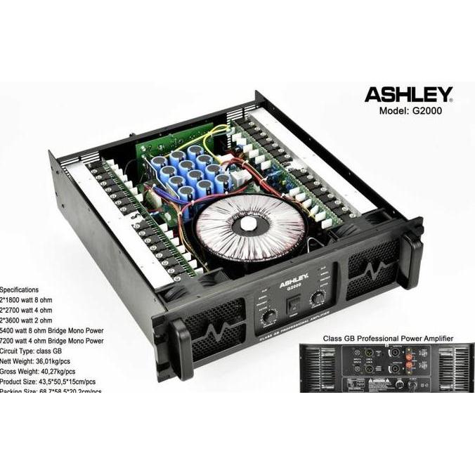 Promo Power Amplifier Ashley G2000 G 2000 class GB 2 Channel Original Diskon