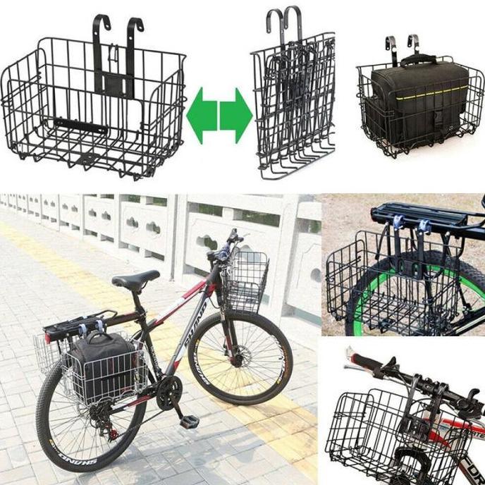 KERANJANG SEPEDA LIPAT FOLDABLE BICYCLE RACK DEPAN BELAKANG MTB GM