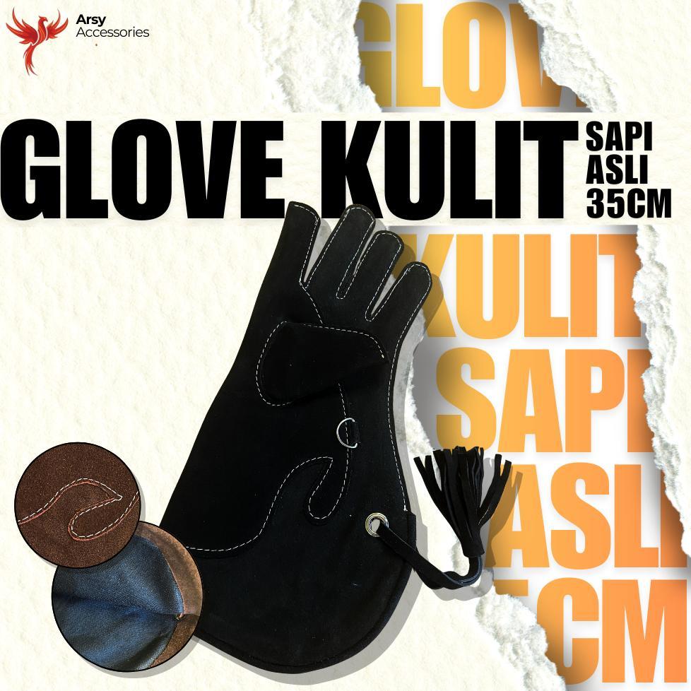 [SF] Glove/Sarung Tangan Elang Dan Burung Hantu Full Black/FREE LONCENG