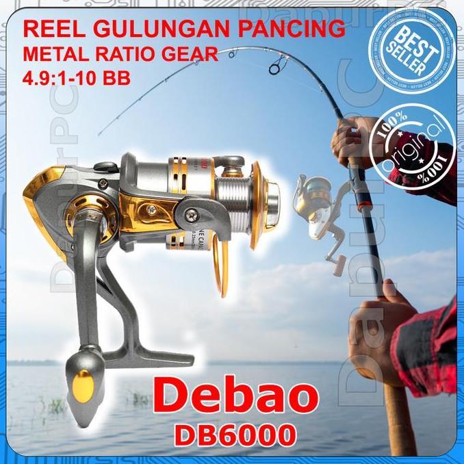 TERMURAH - Reel Pancing Metal Debao DB6000 10 Ball Bearing