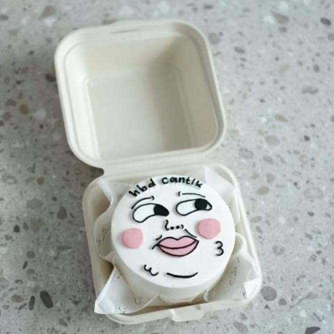 Bento Cake Pretty Girl Korean Cake Fresh Cream Cake Kue Ulang Tahun