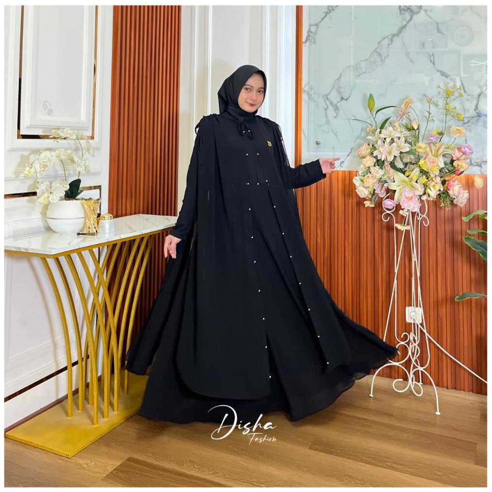 HEMAT Anum Premium Series Shafira Set Abaya Matt.Ceruty Armany Cocok untuk Kondangan dan Syar'i - Mu