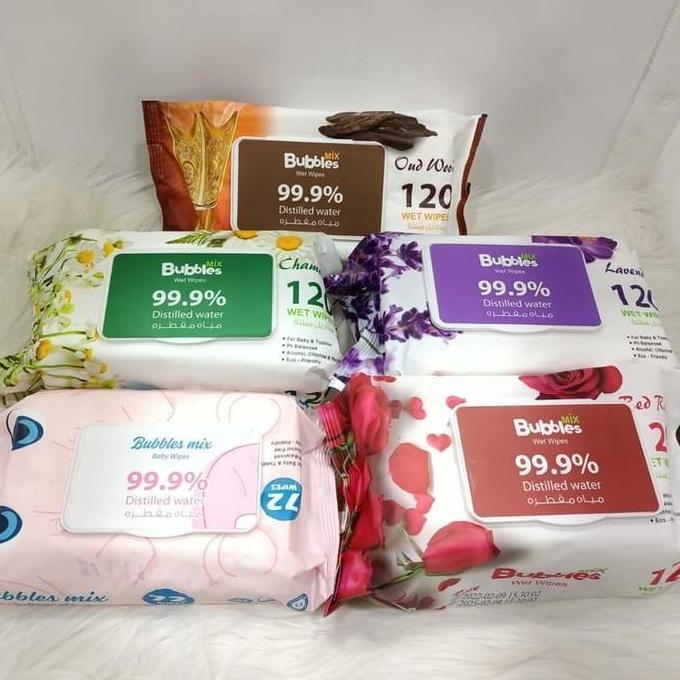 Tissue Basah Oud Wood By Bubbles Mix Tisu Basah 120 Wet Wipes Oiginal AS