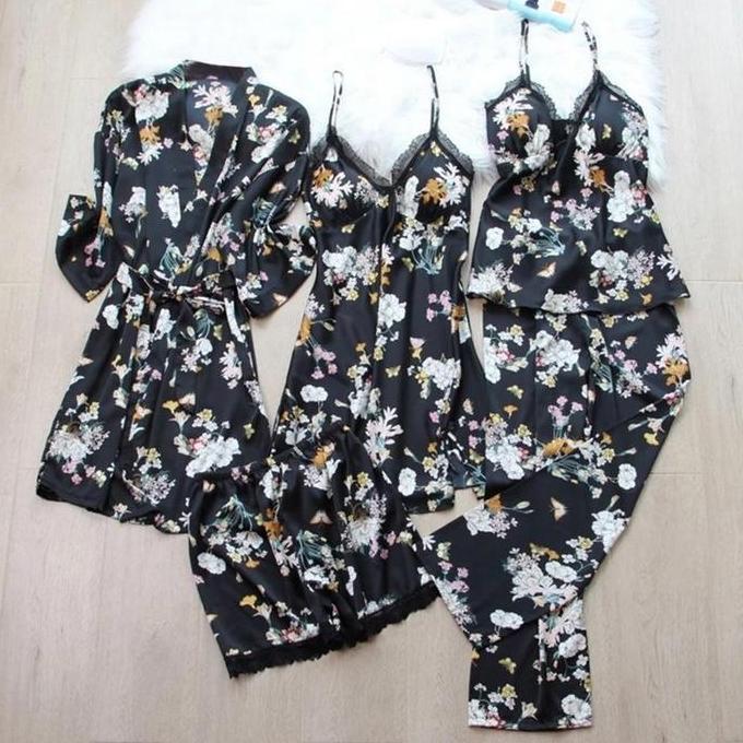 Bosy-lingerie 5 in 1 sutera premium kimono set/seserahan/lingerie set