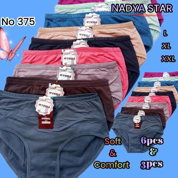 CD Wanita Dewasa Fema 6pcs Katun Celana Dalam Wanita
