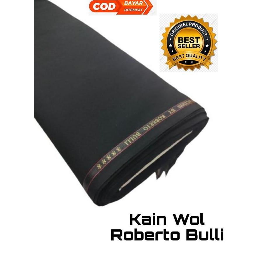Kain wool premium hitam untuk celana pria bahan wol ini cocok untuk jas safari blazer rok wanita har