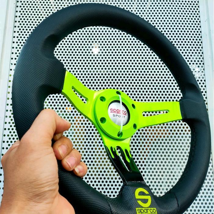 Stir Mobil Racing Universal Setir Variasi Universal Sport Sparco Model Monster Cocok Untuk Mobil/Tru