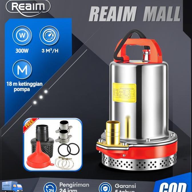 REAIM Pompa Air Celup - Pompa Sumur Dalam [100 Meter] dengan Sistem Otomatis & Hemat Listrik 40% | M