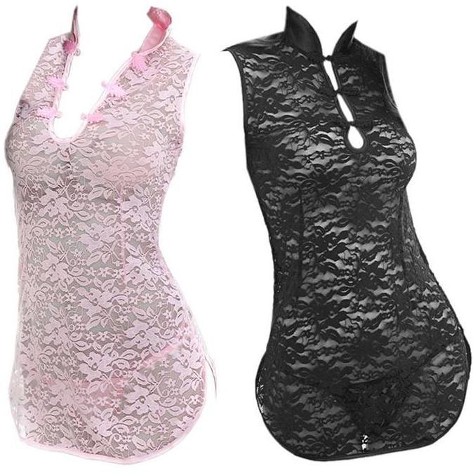 L1218 Lingerie y Baju Dinas Malam Wanita Seksi Costume Cheongsam Shanghai Tradisional China