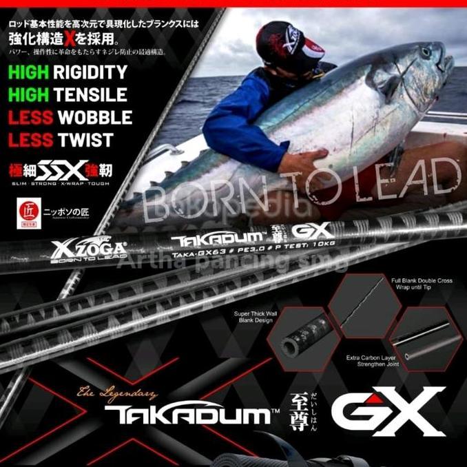 bahan joran carbon xzoga taka gx
