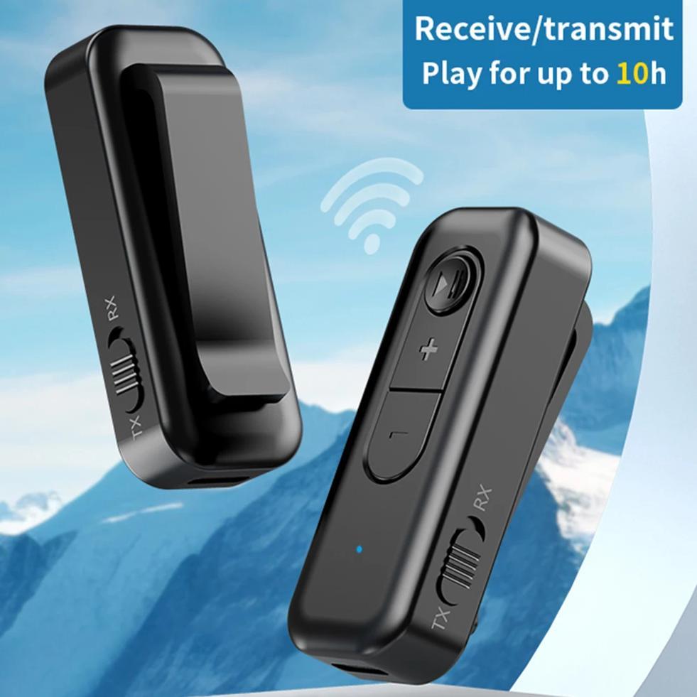 2 in 1 BT 5.3 Transmitter Receiver 3.5mm AUX BT Adapter BT 5.3 Transmitter Receiver Adapter for Car 