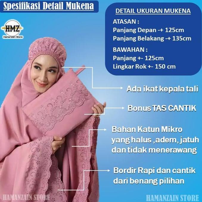 Mukena dewasa katun jepang mikro Premium jumbo bordir terbaru