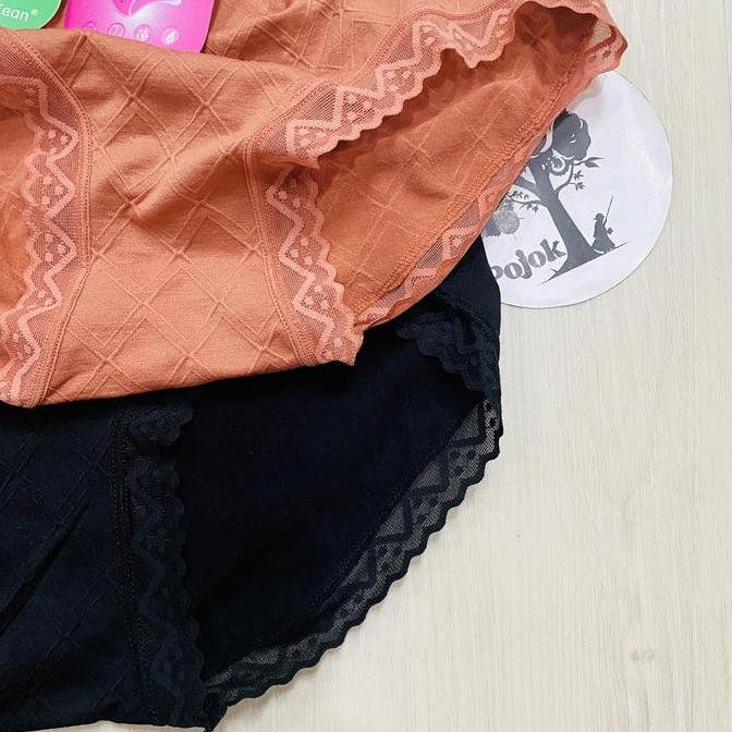 (3pc) CD wanita dewasa rajut CALNI KEAN // Celana dalam wanita bahan rajut premium impor Katun