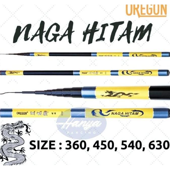 Joran Tegek Oregon Naga Hitam 360 450 540 630 Carbon Action Medium