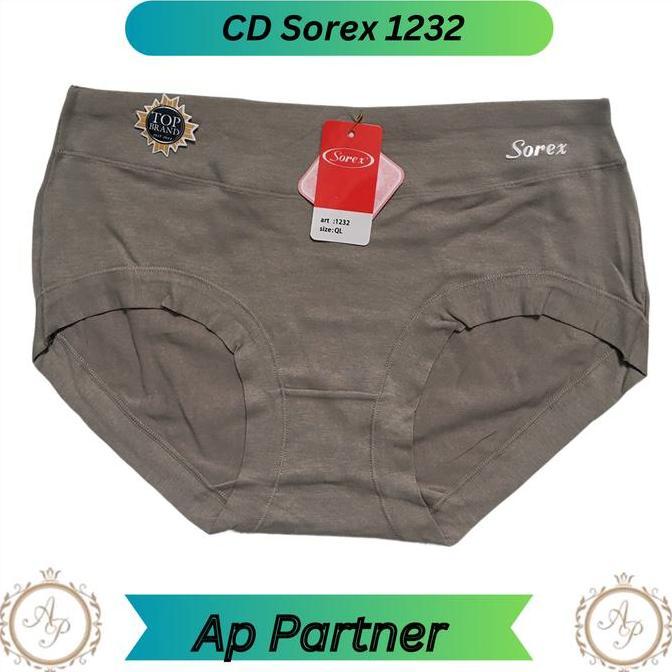 SOREX 1232 Celana Dalam Wanita Dewasa Katun Karet Lebar Cd Wanita Polos Bahan Katun Celana Dalam Per