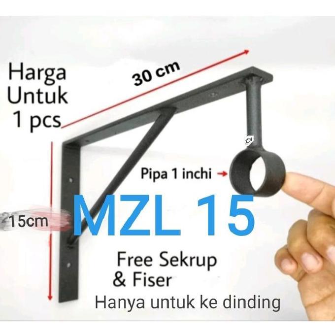 rak gantung besi siku ambalan hanger gantungan baju