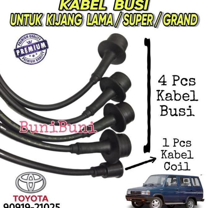 DB251 - KABEL BUSI Koil Mobil KIJANG LAMA 4K / SUPER 5K / GRAND & KAPSUL NON EFI (1 SET)