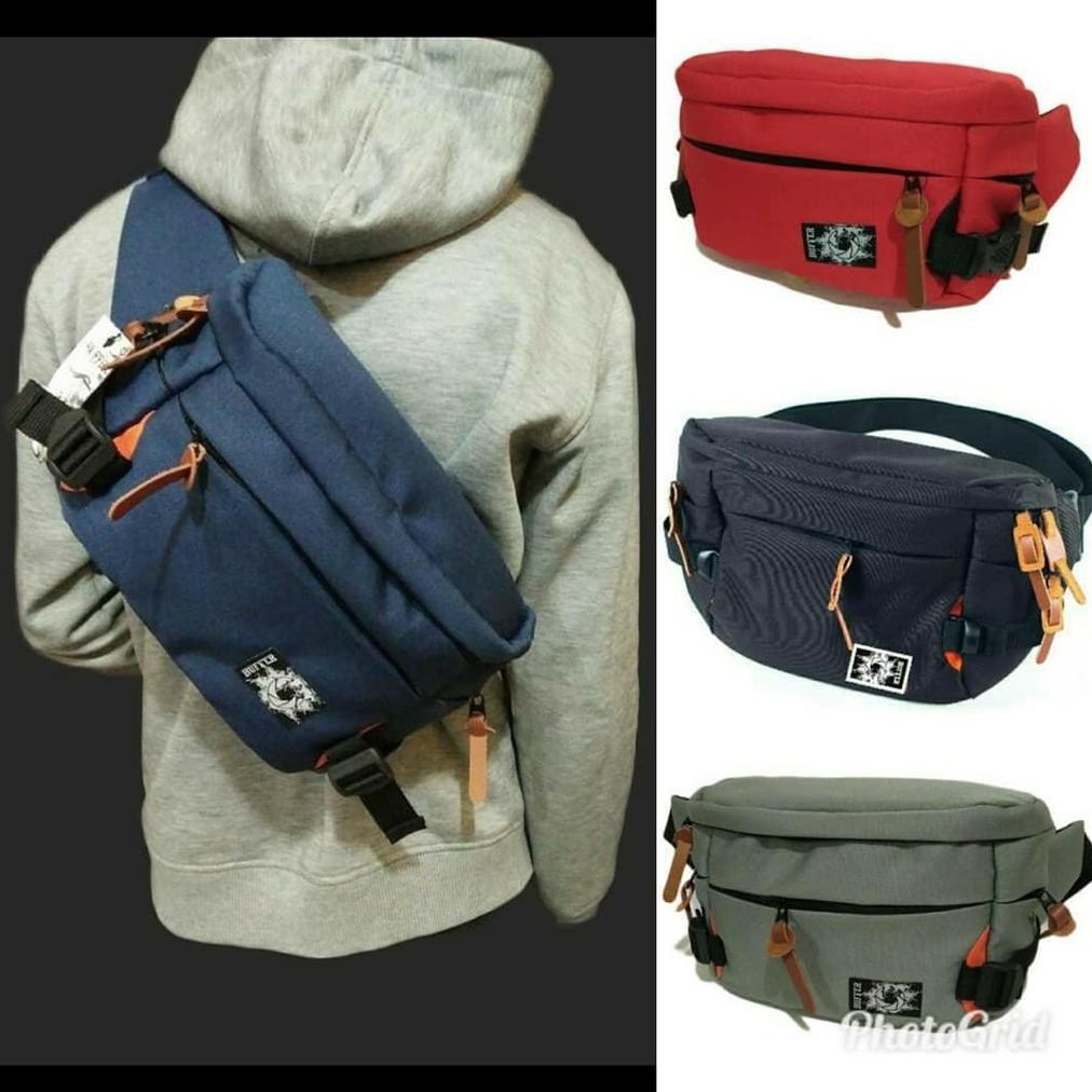 CUCI GUDANG Tas Pinggang Selempang Waist Bag Slempang Waistbag Branded Import Distro Ori Pria Wanita