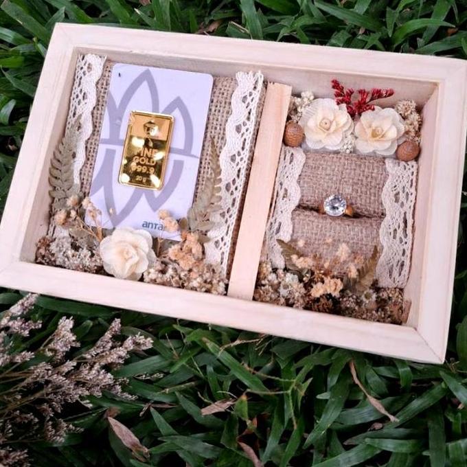 Kotak seserahan 2in1 / Kotak perhiasan rustic RDN