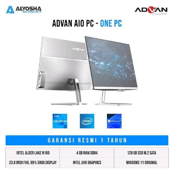 Advan All in One PC AIO OnePC Intel N100 4GB SSD 128GB