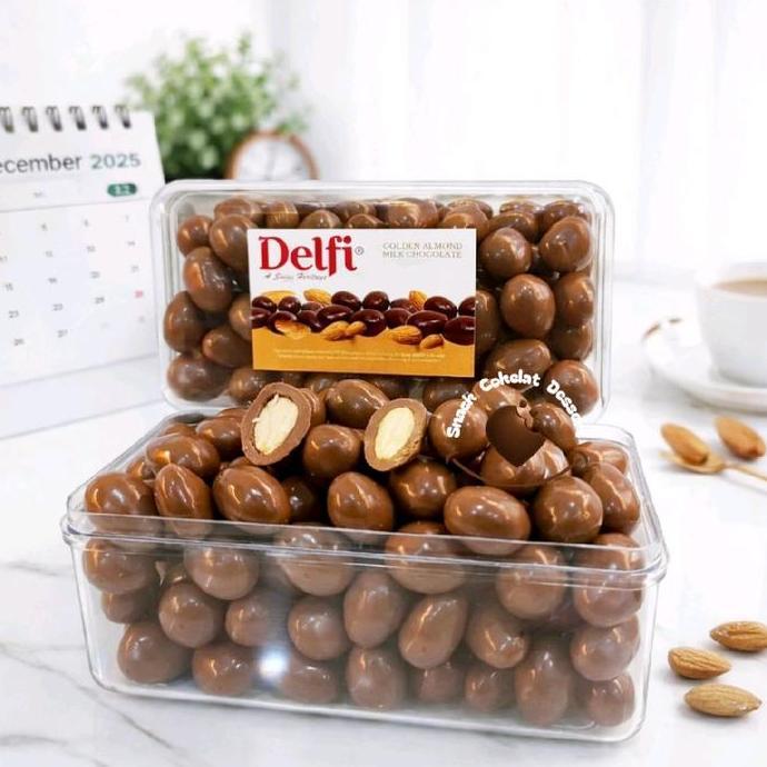 Delfi Almond atau Delfi Mede Cokelat Kiloan Delfi 450g Toples Camilan Chocolate -  Silverqueen Kiloa