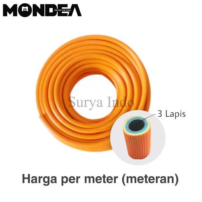 (Terbaru) Selang Gas Lpg Elpiji Meteran Mondea Lpg Hose / Selang Water Heater Bestseller