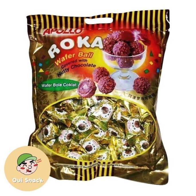 Coklat Roka Isi 70 / Wafer ball cokelat malaysia / Roka Wafer Ball TA